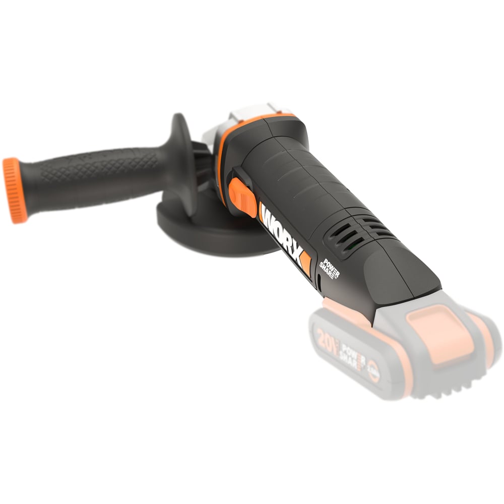 Worx WX803.9 20V Cordless Angle Grinder 125mm Bare Unit Image 3