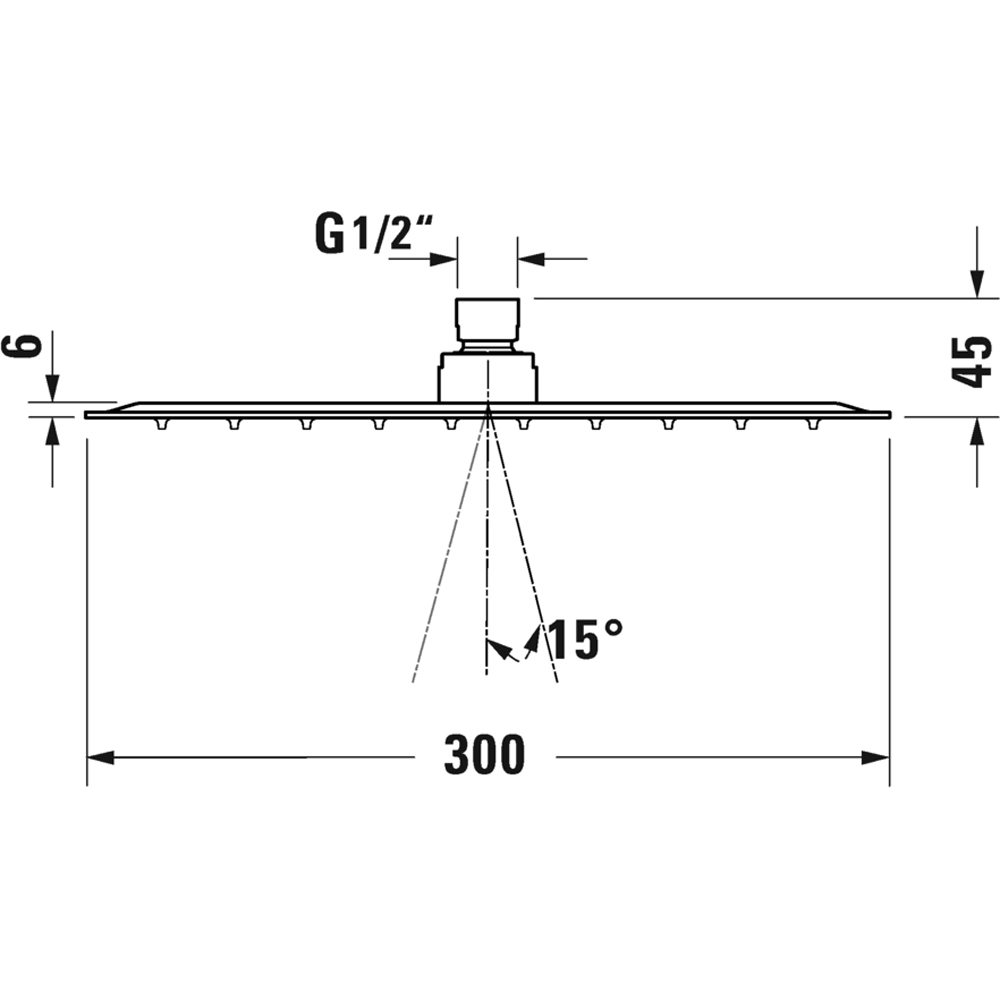 Duravit 300 Square Head Shower Image 2