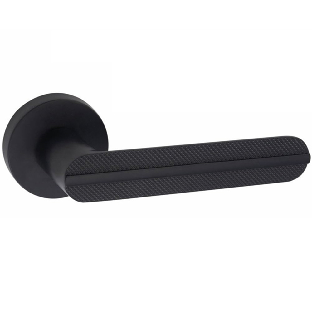Golden Grace Matt Black Modern Lima Premium Door Handle Set Image 2