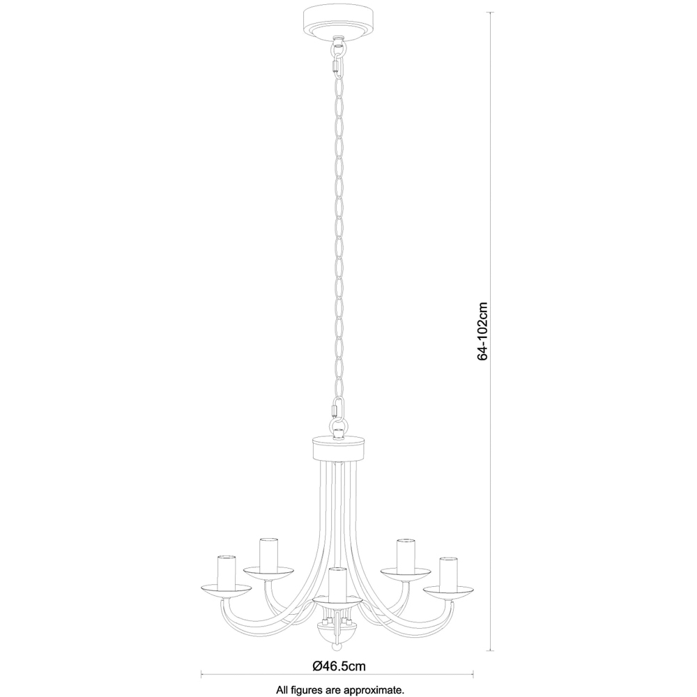 Cosylyte Elmore 5 Light Brushed Nickel Metal Pendant Light Image 8