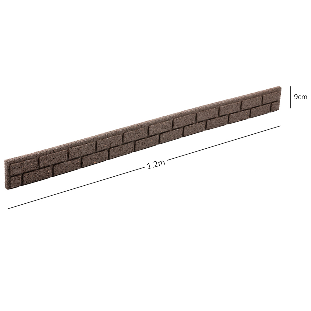 Nicoman Brown Brick Effect Garden Border 1.2m 2 Pack Image 7