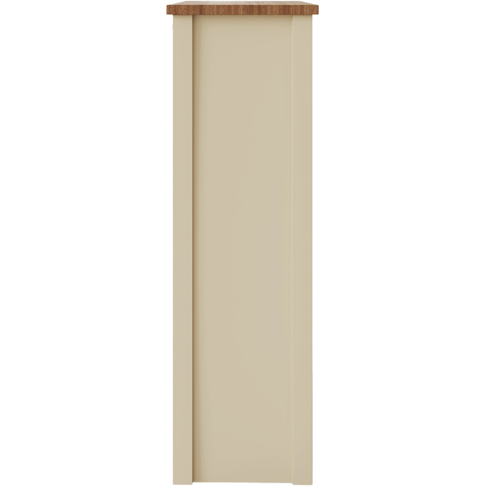 GFW Lancaster 2 Door Cream and Oak Tall Shoe Cabinet Image 3