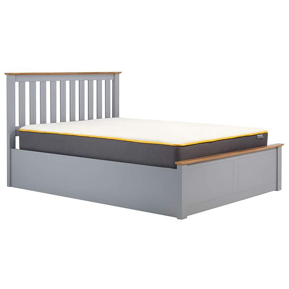Phoenix Double Stone Grey Ottoman Bed Image 4