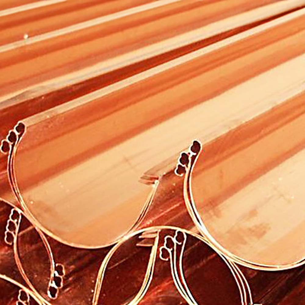 Metal Gutta Half Round Copper Gutter 125 x 76mm 10 Pack Image 4