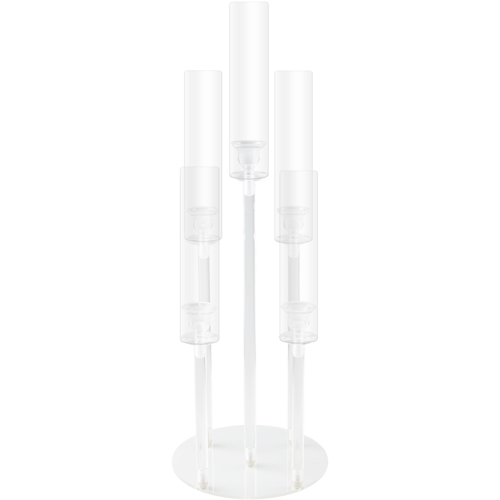 Living and Home 5-Arm Clear Acrylic Candle Holder 58cm Image 3
