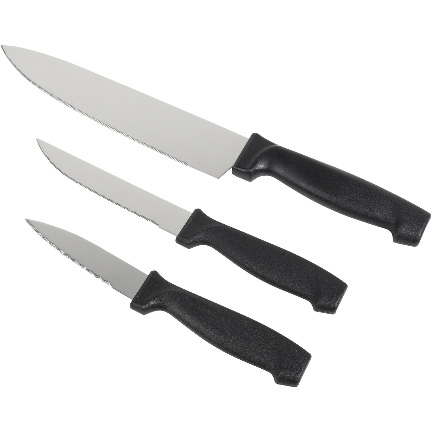 3-Piece Value Knife Set - Black Image 2