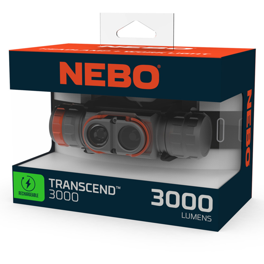 Nebo Transcend 3000 3000 Lumens Rechargeable Headlamp with Detachable Work Light Image 2
