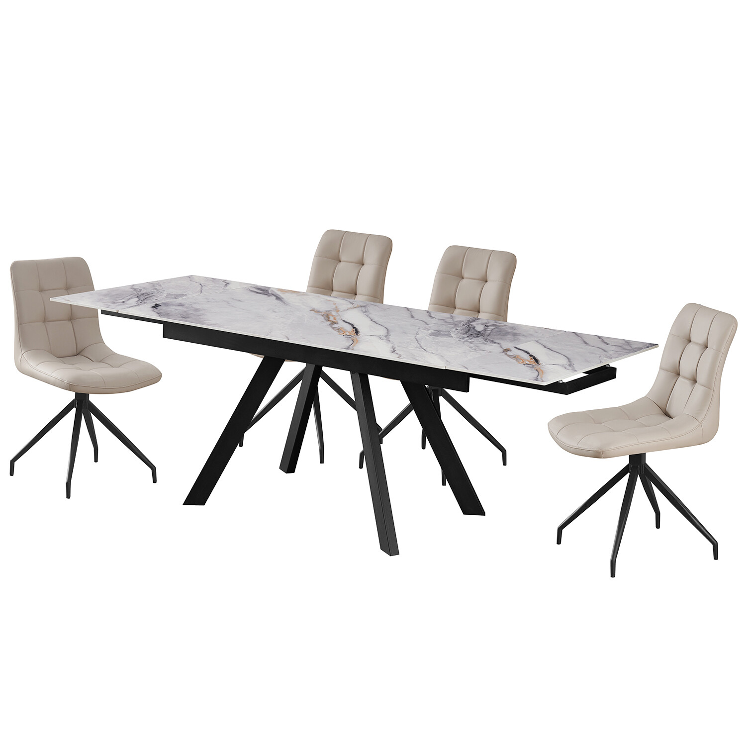 Pair of Elora Dining Chairs - Cream Image 2