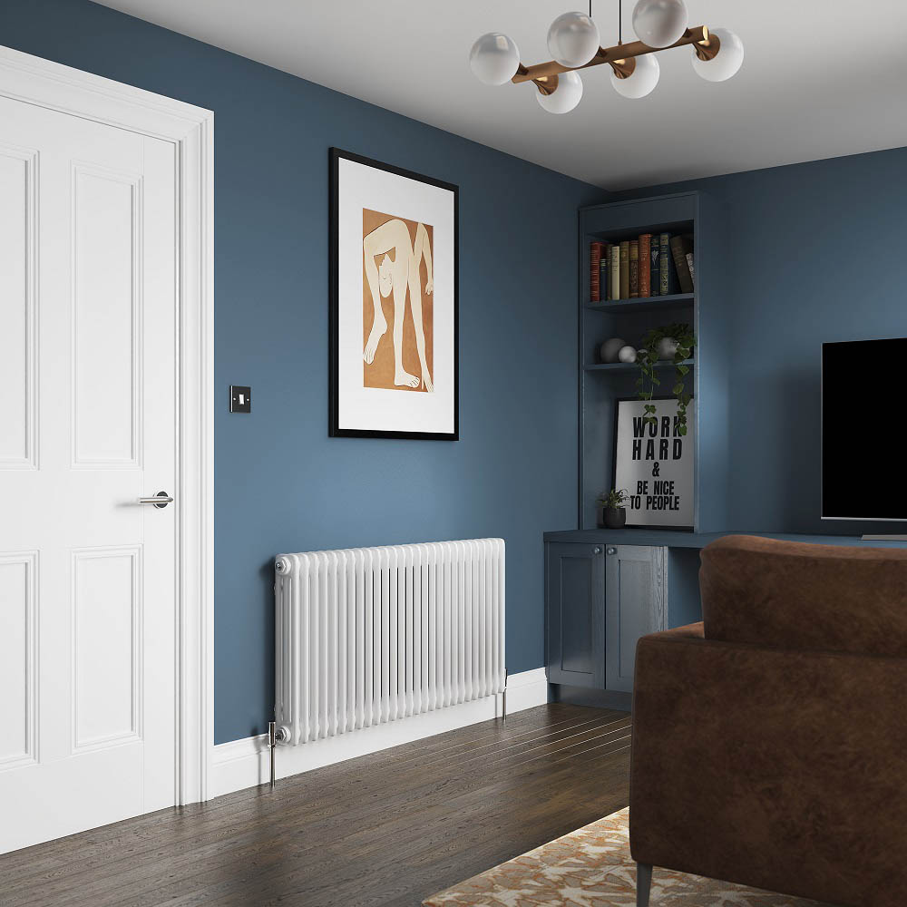 Henrad White 3 Column Radiator 500 x 854mm Image 2