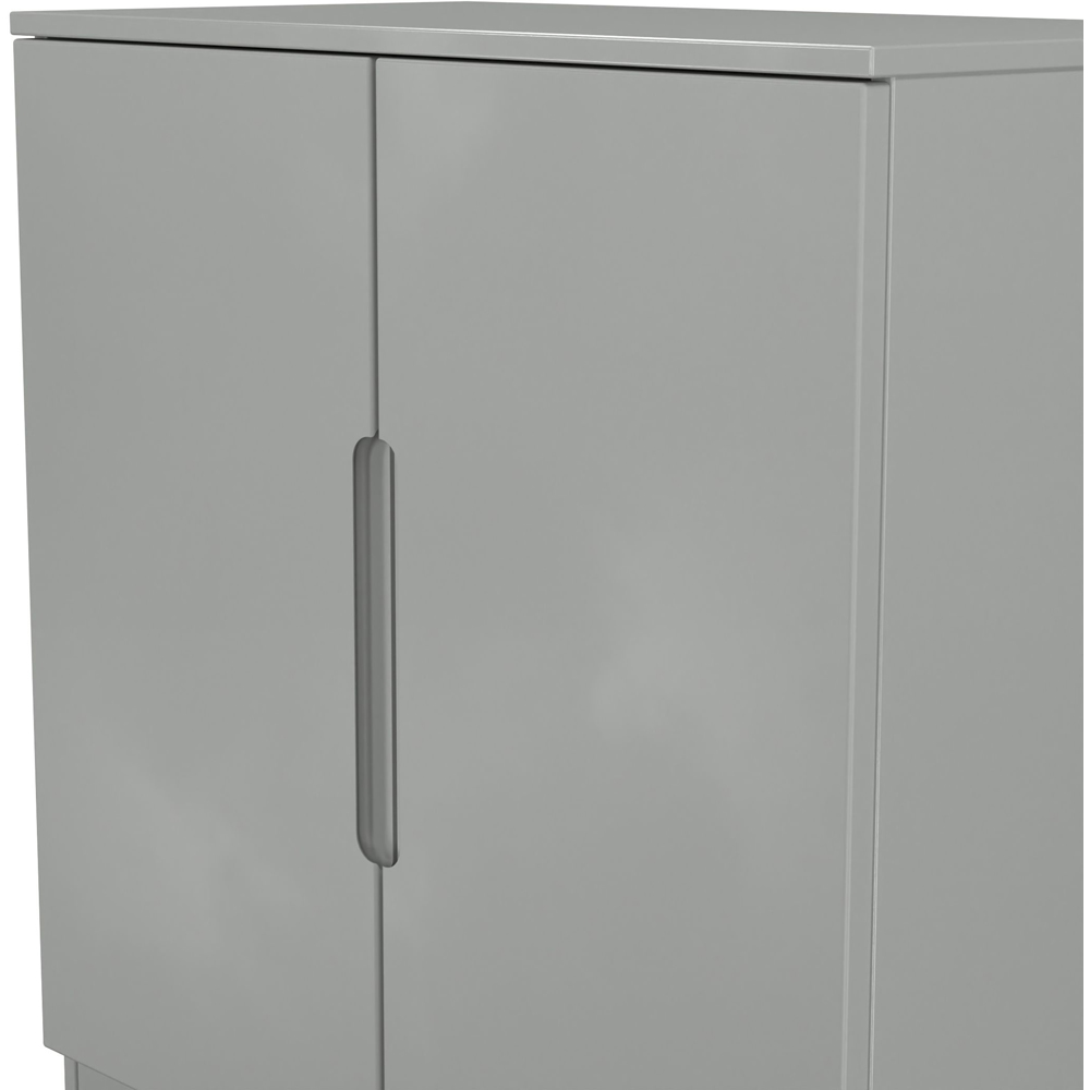 Crowndale Milan 2 Door Dusk Grey Storage Cabinet Ready Assembled Image 5