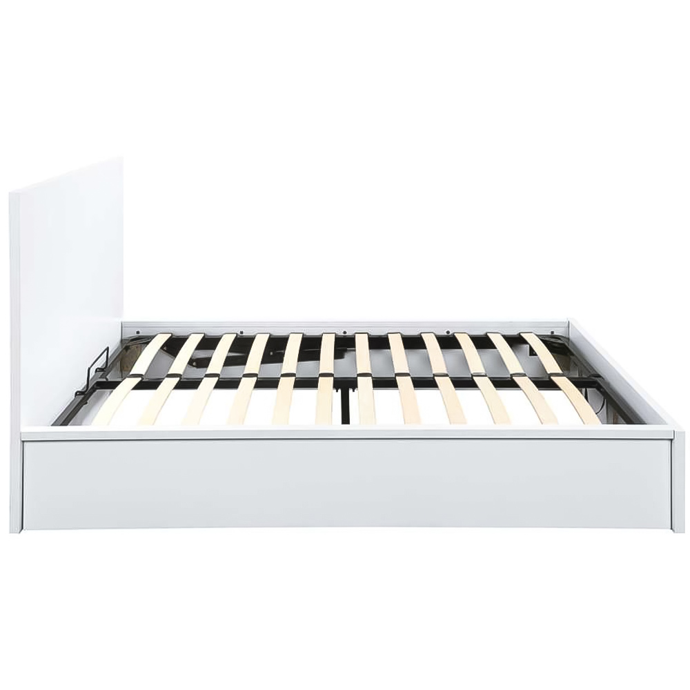 Oslo Double White Ottoman Bed Image 4