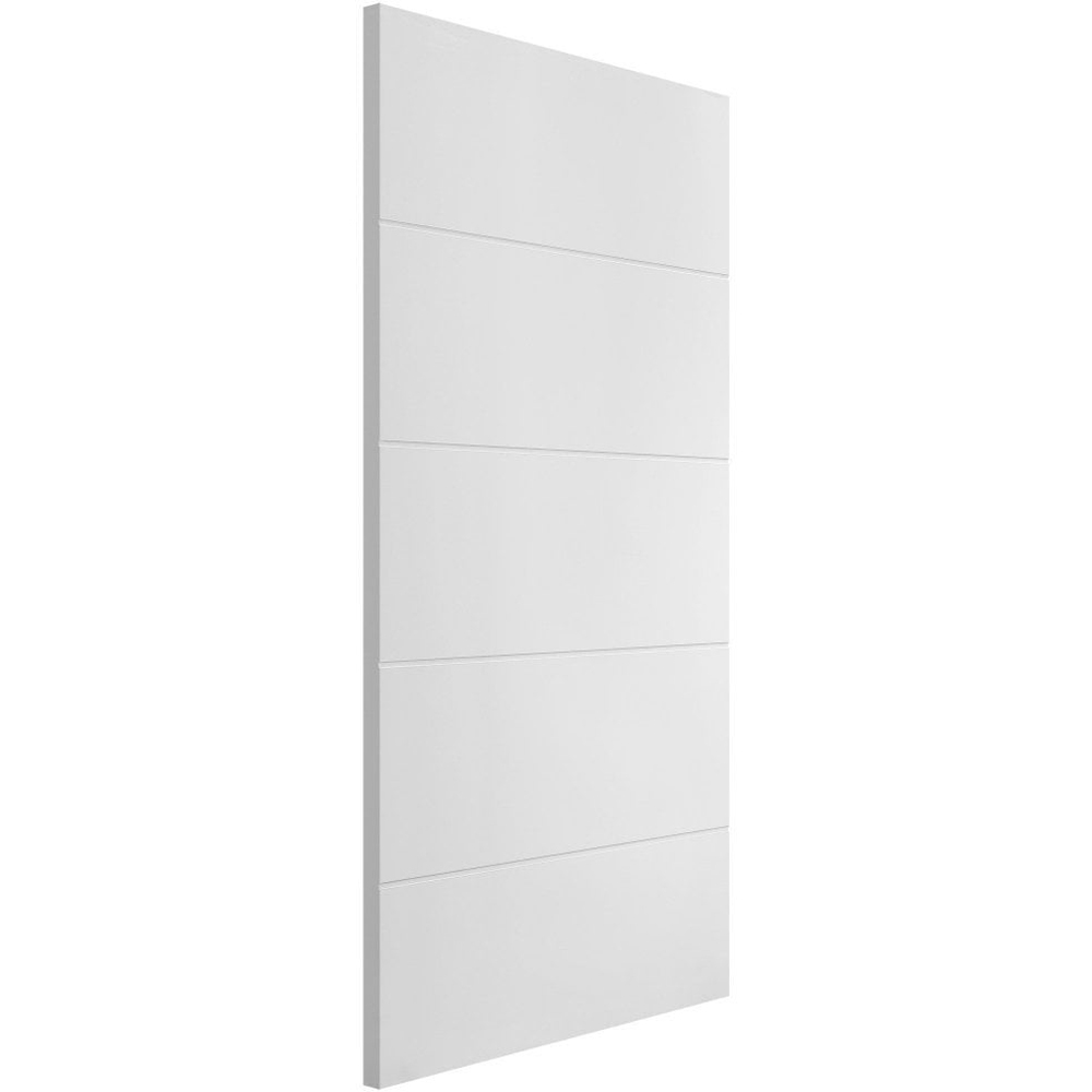 White Moulded Smooth Horizontal 5 Panel Internal Door 2040 x 726 x 35mm Image 4
