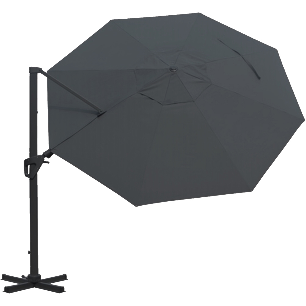 Charles Bentley Grey Premium Cantilever Parasol 3.5m Image 5