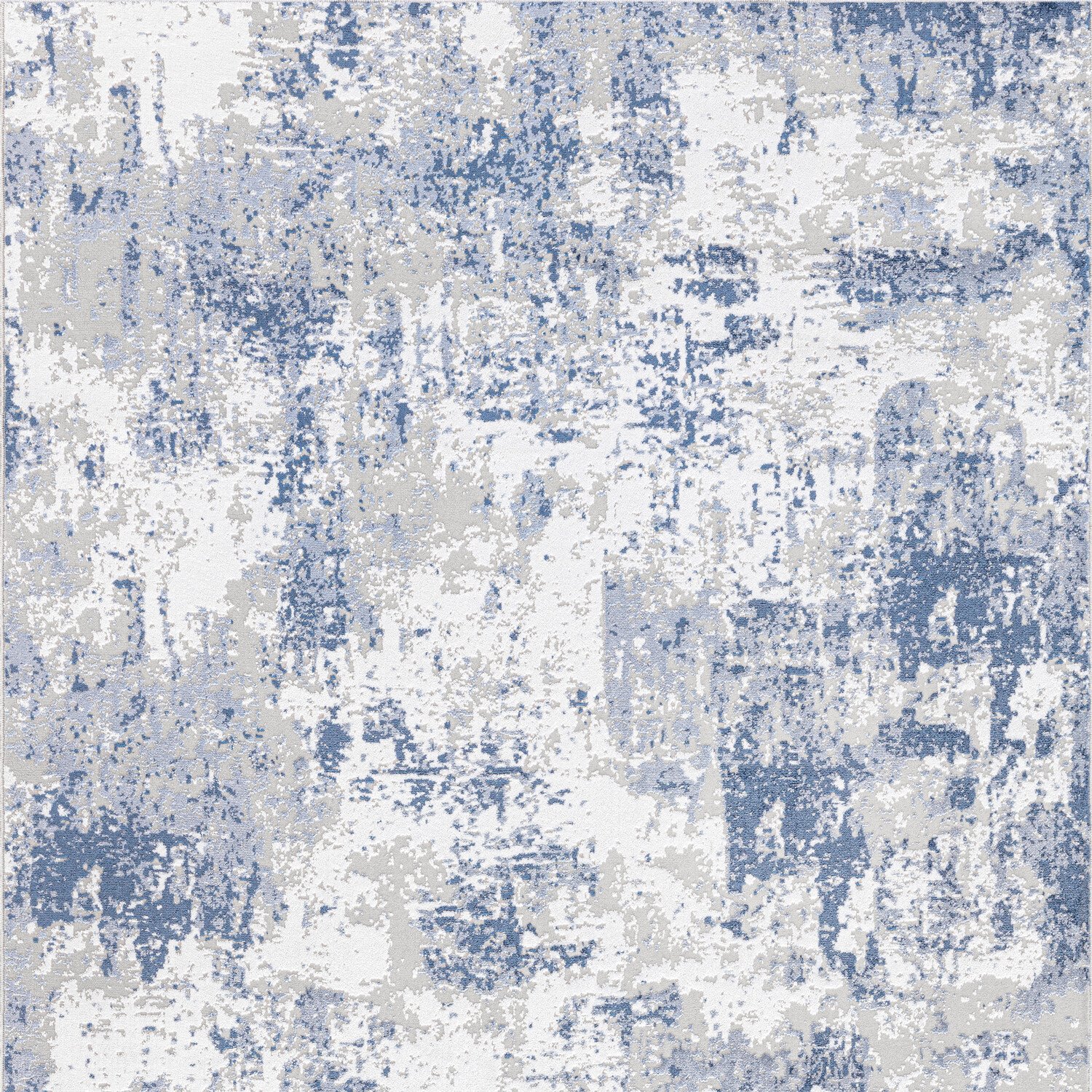 Belvedere Distressed Rug - White and Blue / 120cm Image 1