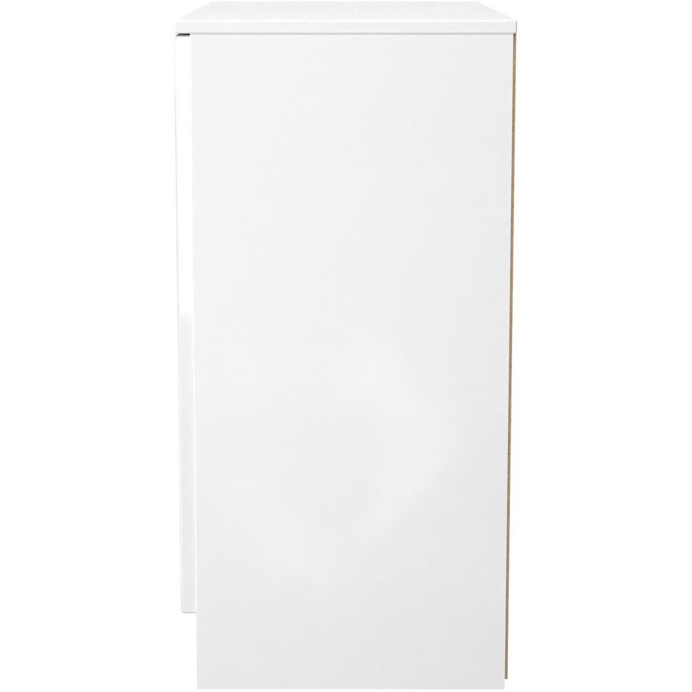 Crowndale Milan 2 Door White Gloss and White Cabinet Ready Assembled Image 3