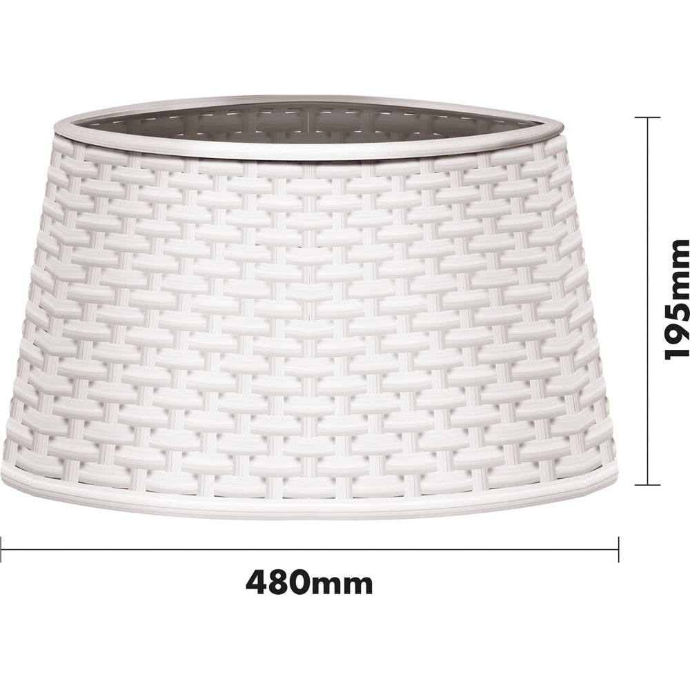 St Helens White Rattan Style Tree Skirt Image 4