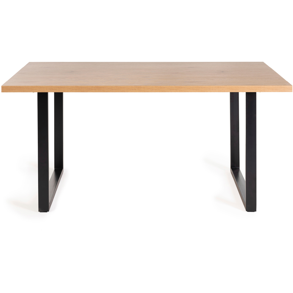 Bentley Designs Ramsay 6 Seater Rustic Oak Effect Melamine Dining Table with U Shape Legs Image 3