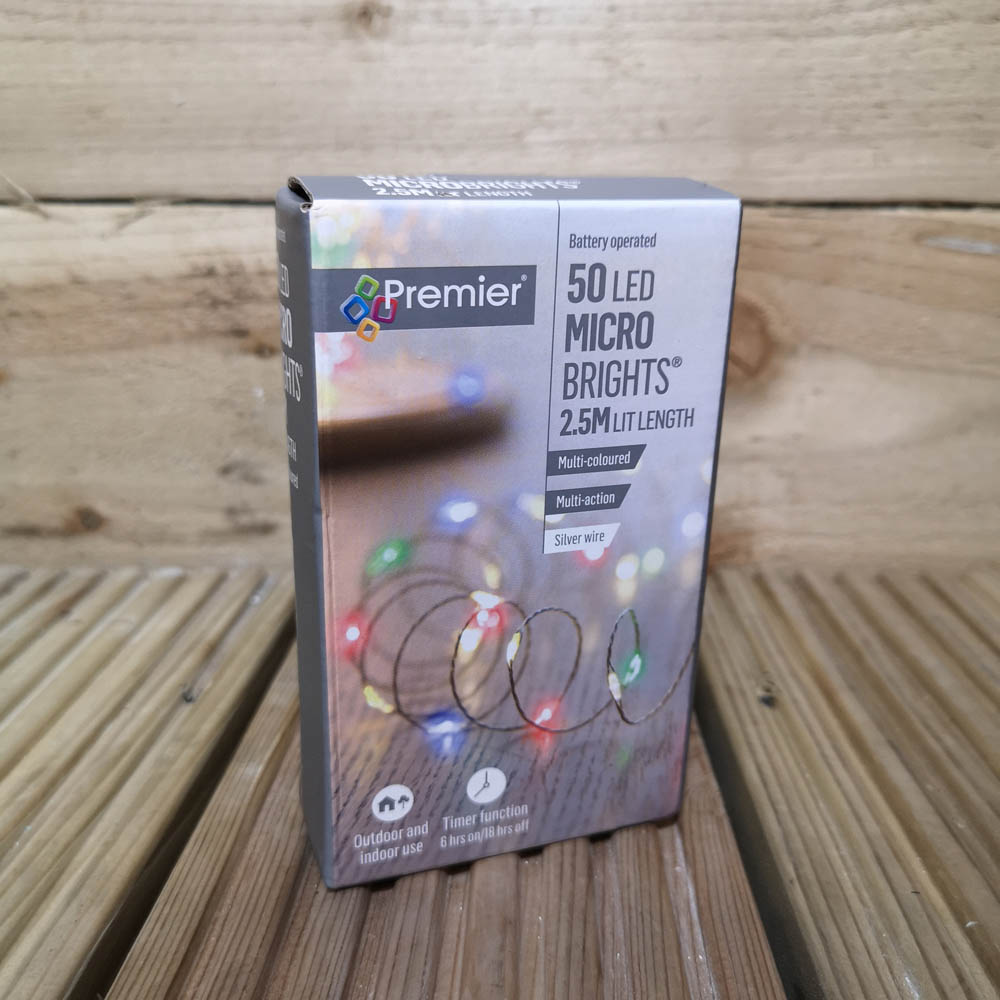 Samuel Alexander 50 Multicolour MicroBrights LED Battery Operated String Light 2.5m Image 6