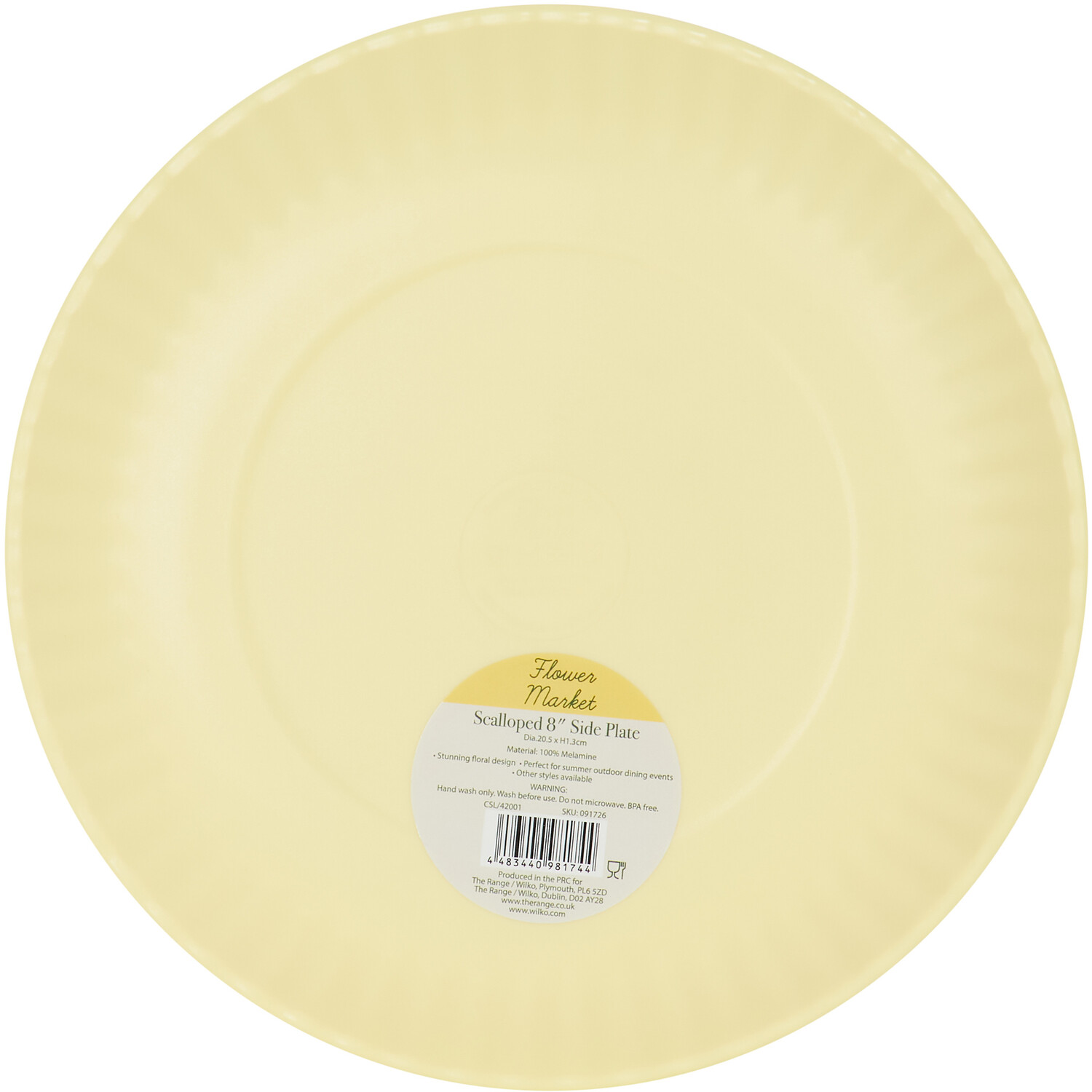 Flower Market Scalloped Plate Side Plate Image 2