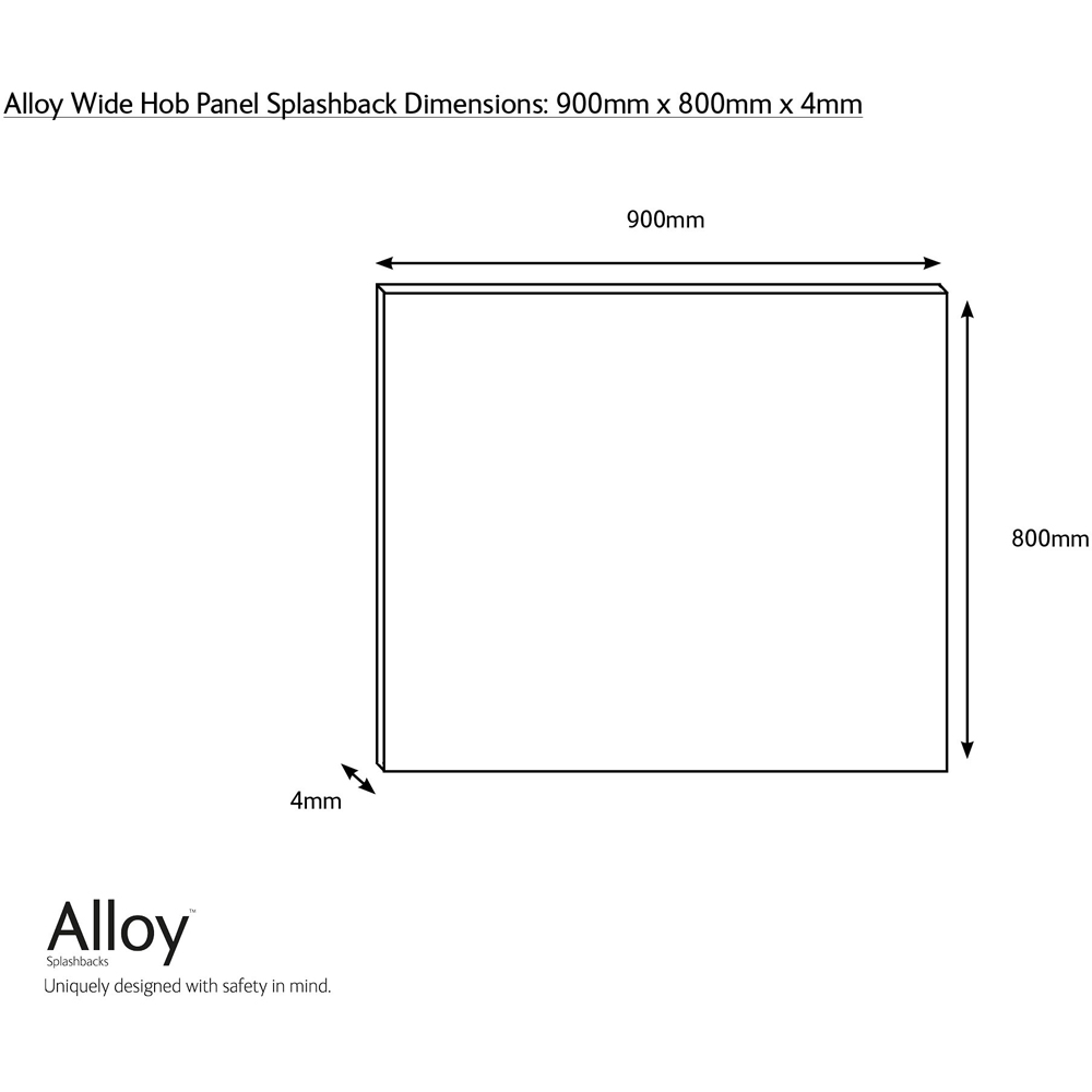 Alloy White Marble Kitchen Hob Splashback 900 x 800 x 4mm Image 3