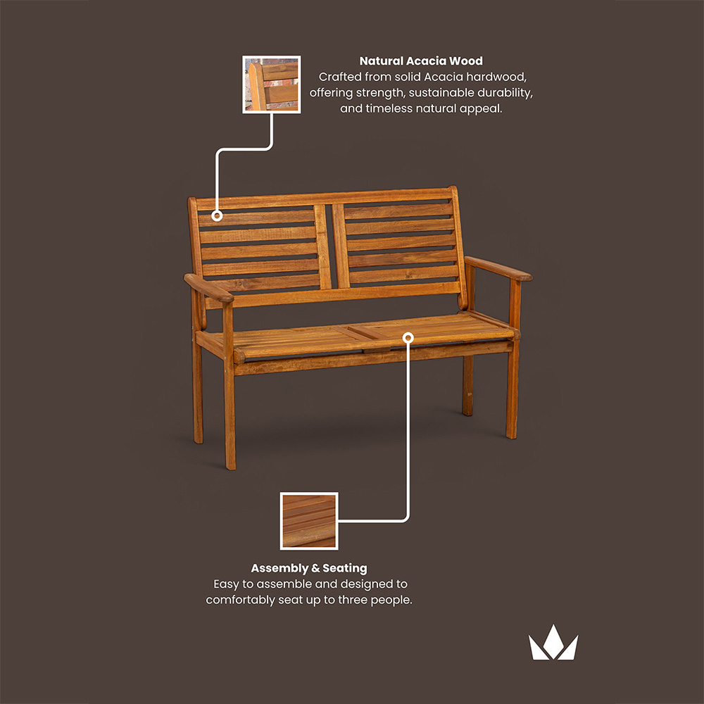 Royalcraft Napoli Wooden Bench Image 6