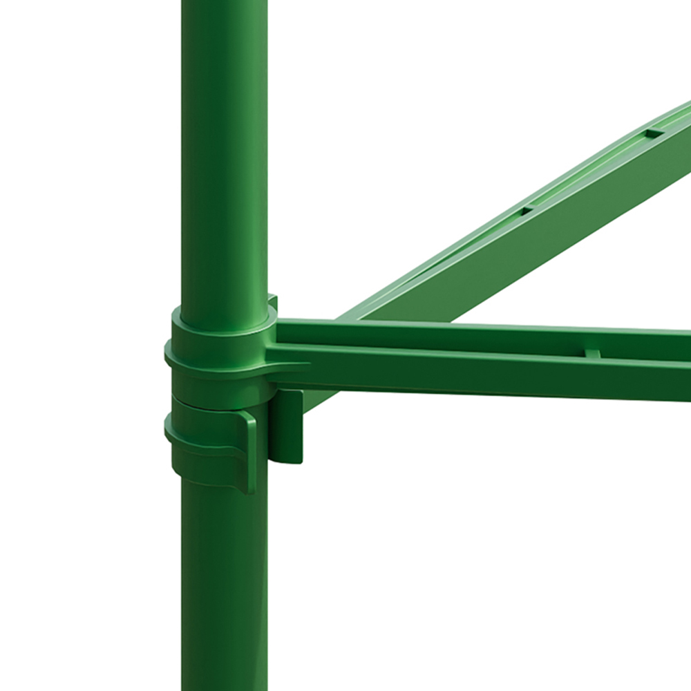 Living and Home Green Oval Galvanised Steel Raised Garden Bed with Flower Stand 160 x 80cm Image 3