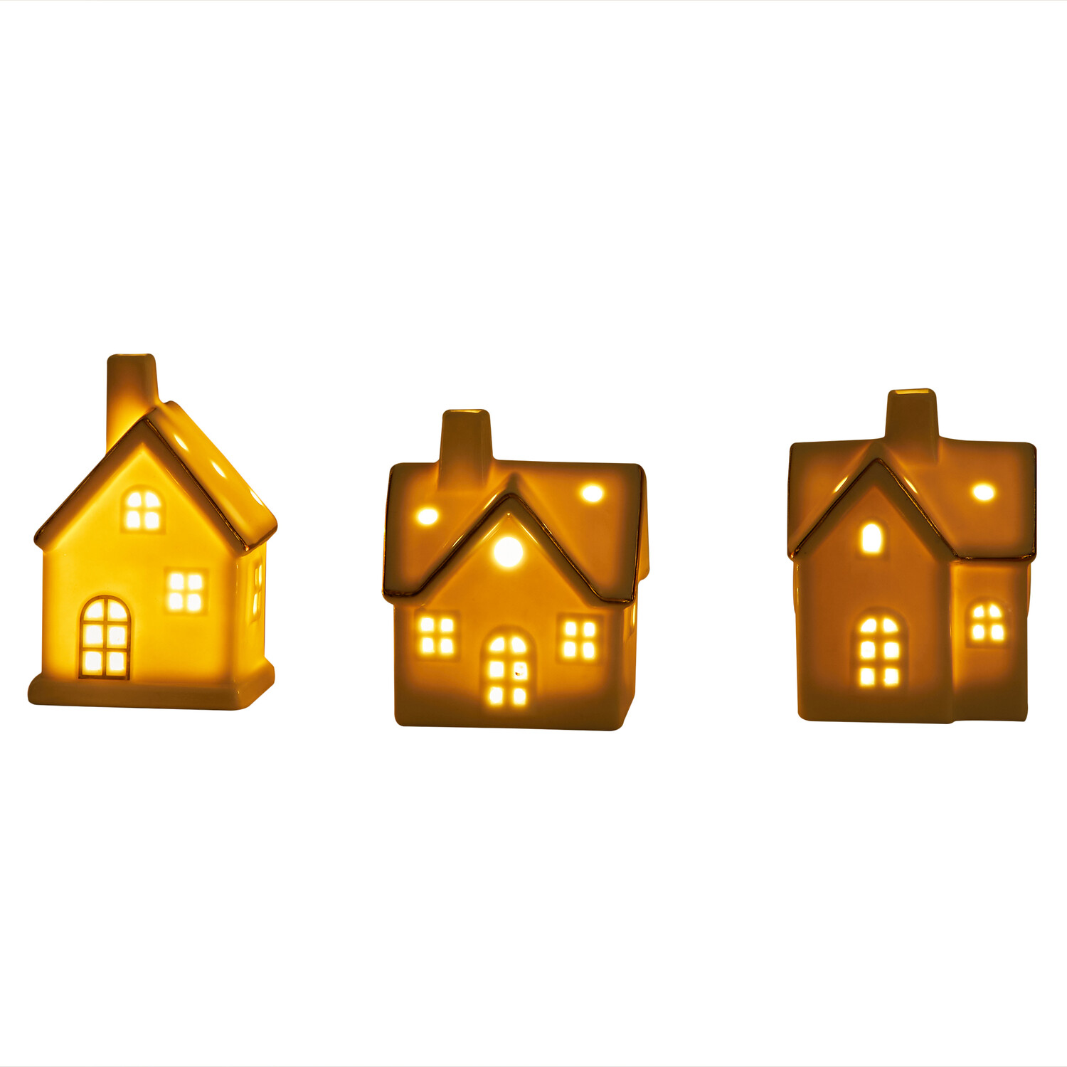 Set of 3 LED Houses Image 3