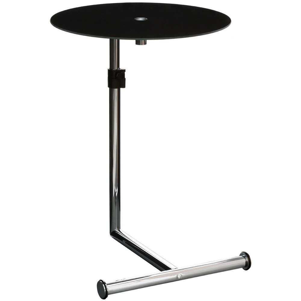 Premier Housewares Black Tempered Glass Side Table Image 3