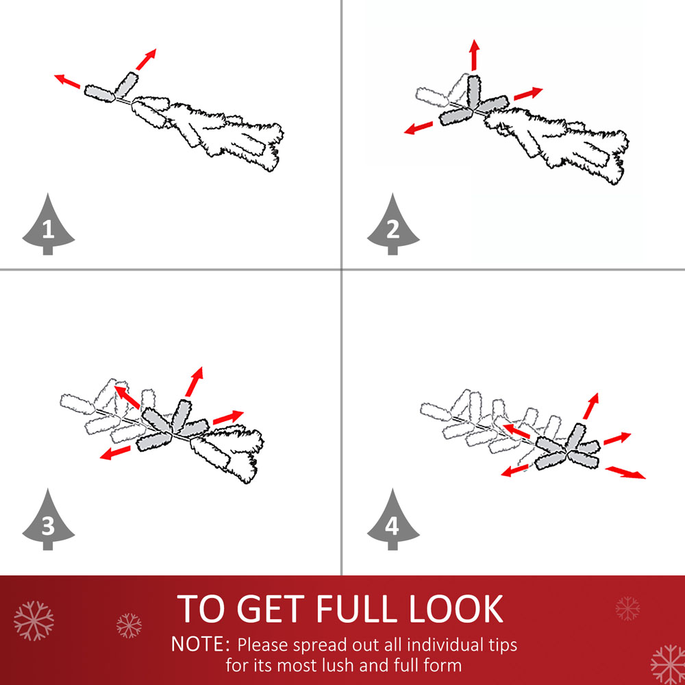 Everglow Fibre Optic Colourful LED Light Pre-Lit Green Artificial Christmas Tree 6ft Image 7