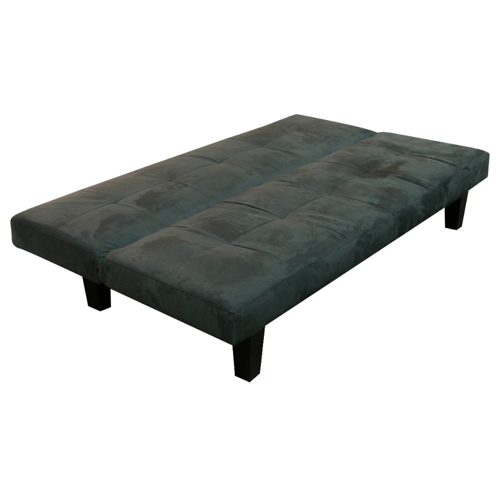 Home Detail Atlanta 2 Seater Charcoal Faux Suede Fabric Sofa Bed Image 3