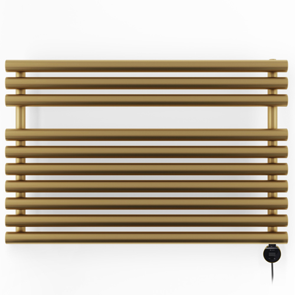 Terma Rolo Towel Brass Electric Towel Rail with VEO Element Controller 590 x 900mm Image 3