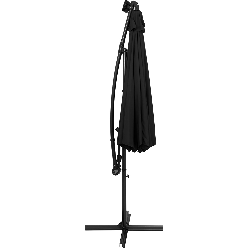 MonsterShop LED Black Cantilever Parasol 3m Image 3