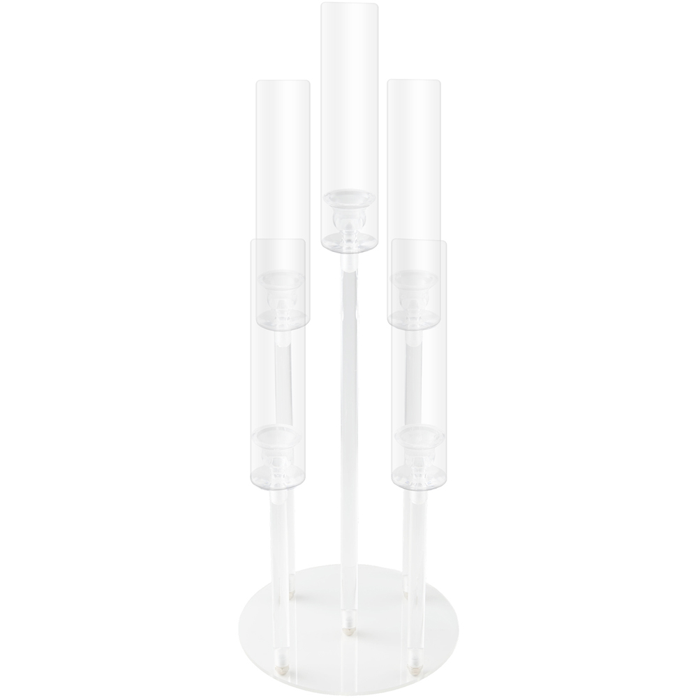 Living and Home 5-Arm Clear Acrylic Candle Holder 66cm Image 4