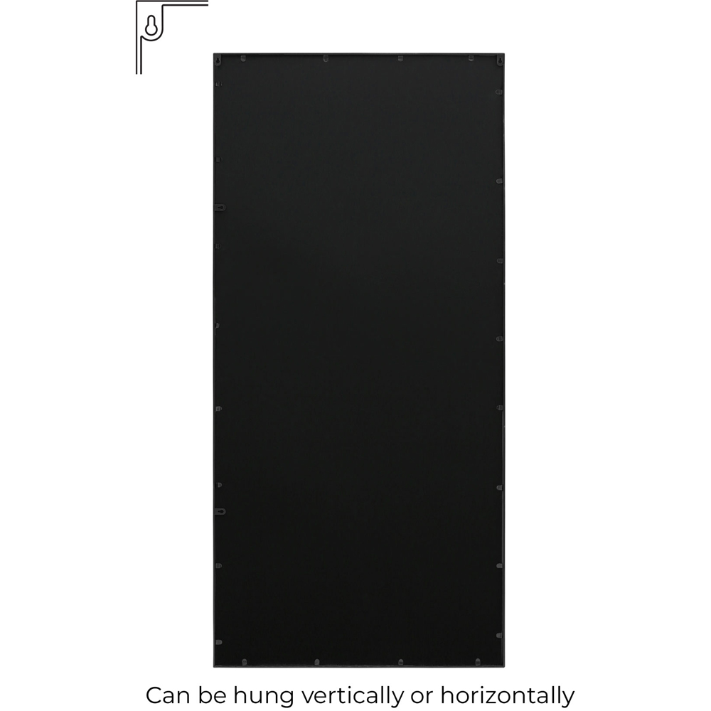 MirrorOutlet The Genestra Black Contemporary Wall and Leaner Garden Mirror 180 x 85cm Image 4