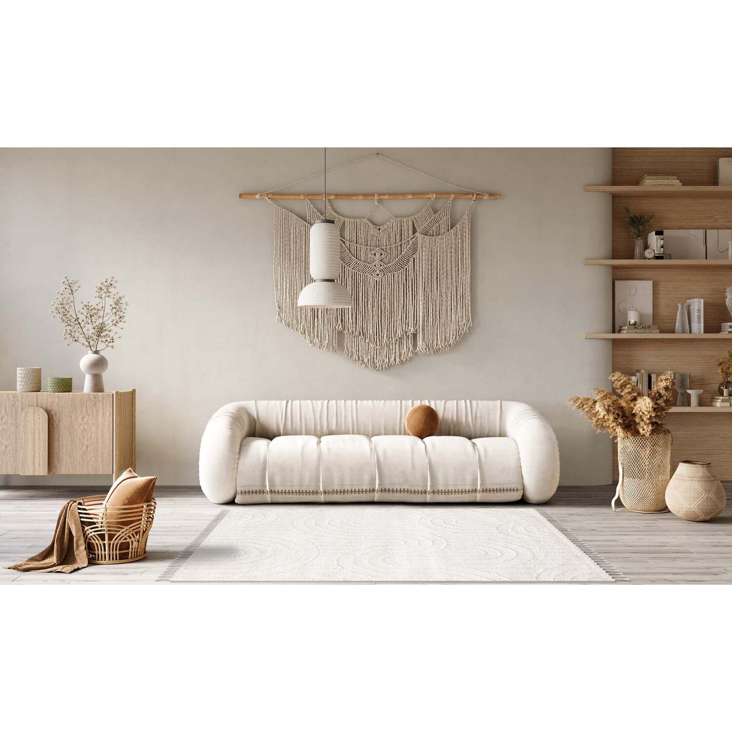 Scandi Muse Rug - White / 120cm Image 3