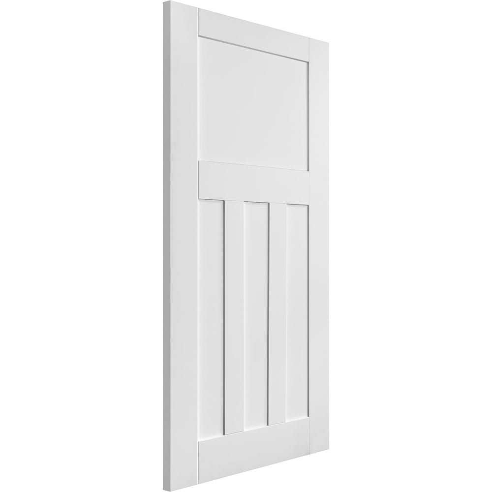 White Primed 1930s DX 4 Panel FD30 Internal Fire Door 1981 x 838 x 44mm Image 2