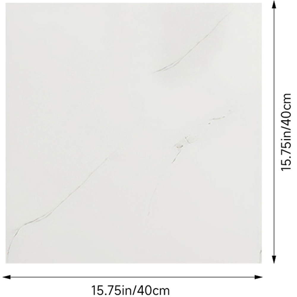 Living and Home Marble Patterned Dove White Self Adhesive PVC Wall Sticker 10 Pack Image 4
