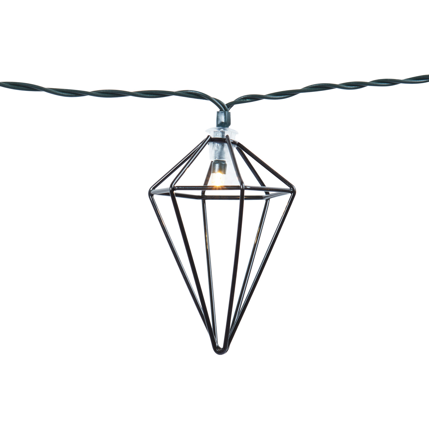 Diamond Solar String Lights - Black Image 9