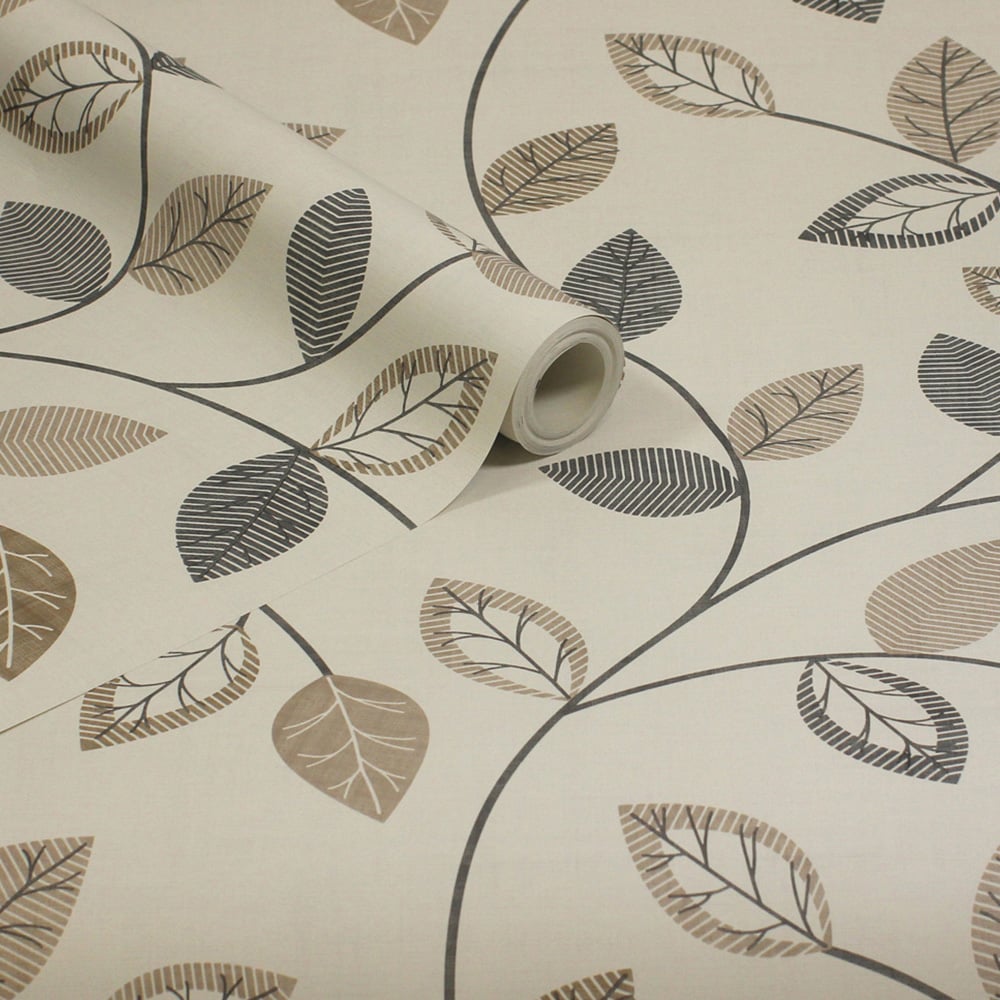 Arthouse Japandi Leaf Trail Natural Wallpaper Image 2