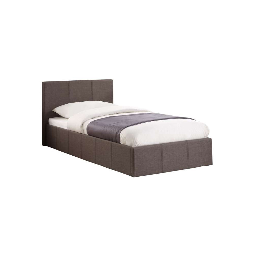 Berlin Single Grey Polyester Ottoman Bed Image 3