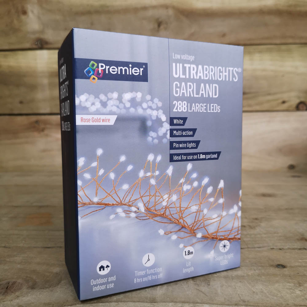 Samuel Alexander 288 Cool White LED 1.8m Premier Rose Gold Wire Light 1.8m Image 6