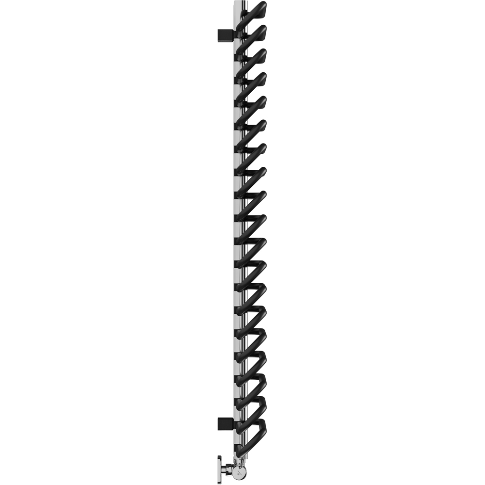 Terma Michelle 2459BTU Metallic Black and Chrome Heated Towel Rail 1200 x 500mm Image 5