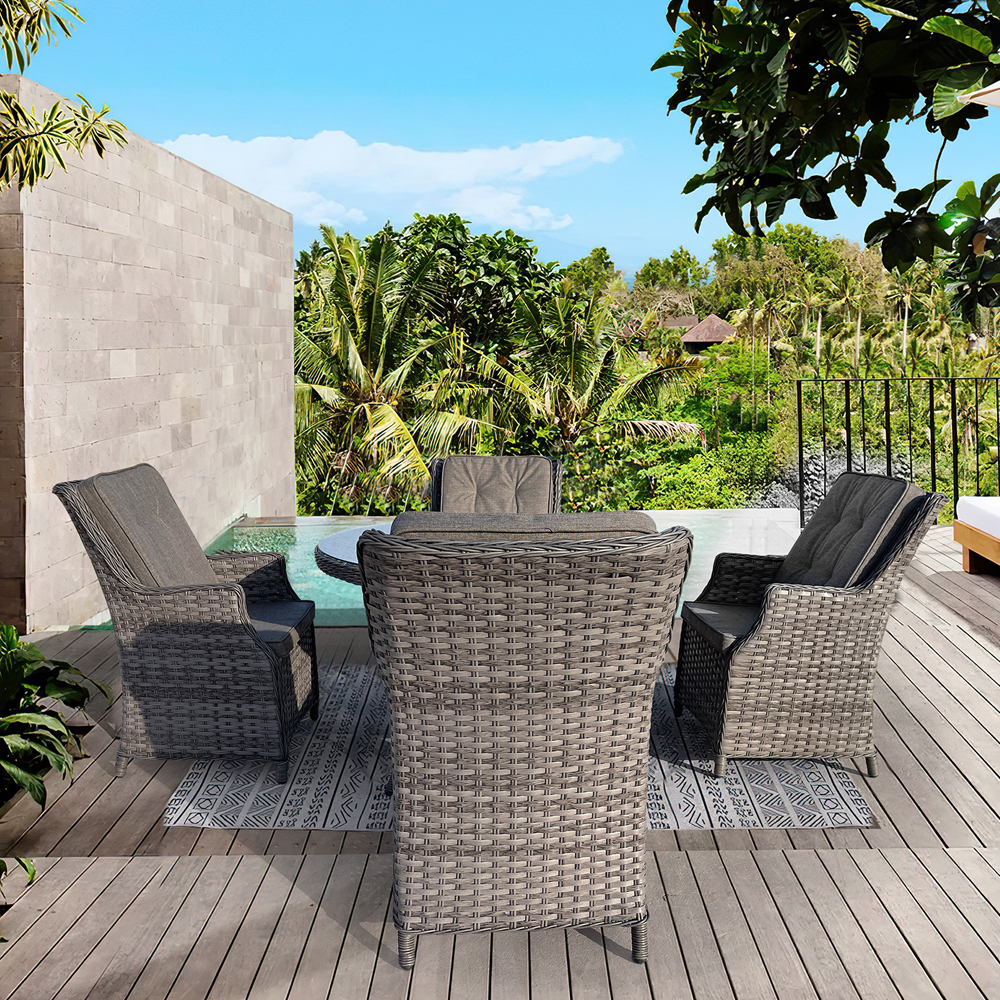 Furniture One 4 Seater Luxury Rattan Outdoor Dining Set Image 6