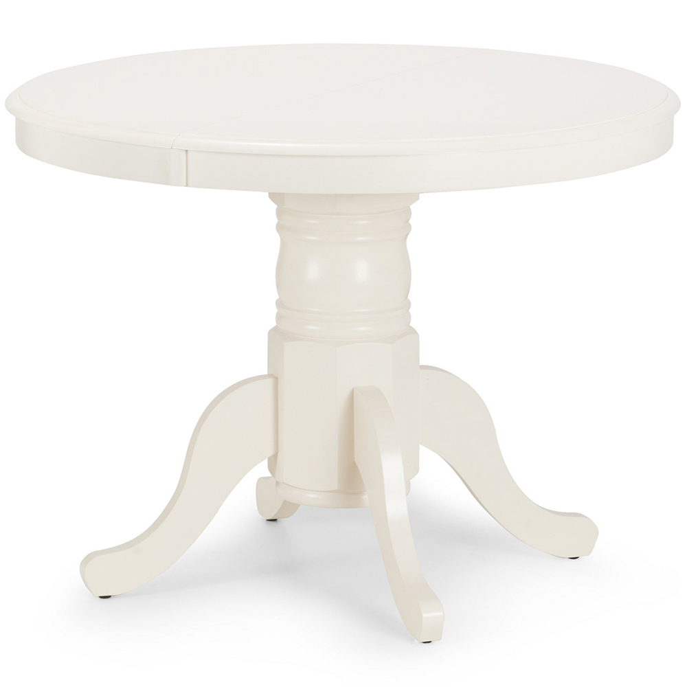 Julian Bowen Stanmore 6 Seater Lacquer Extending Dining Table Taupe Image 2