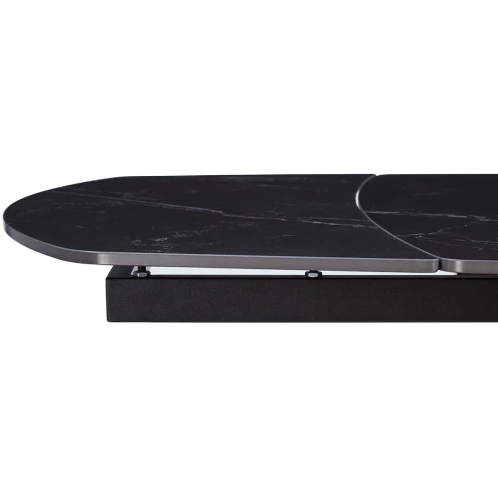 DS Living Maelis 6 Seater Dining Table Black and Grey Intertwined Stone Image 5