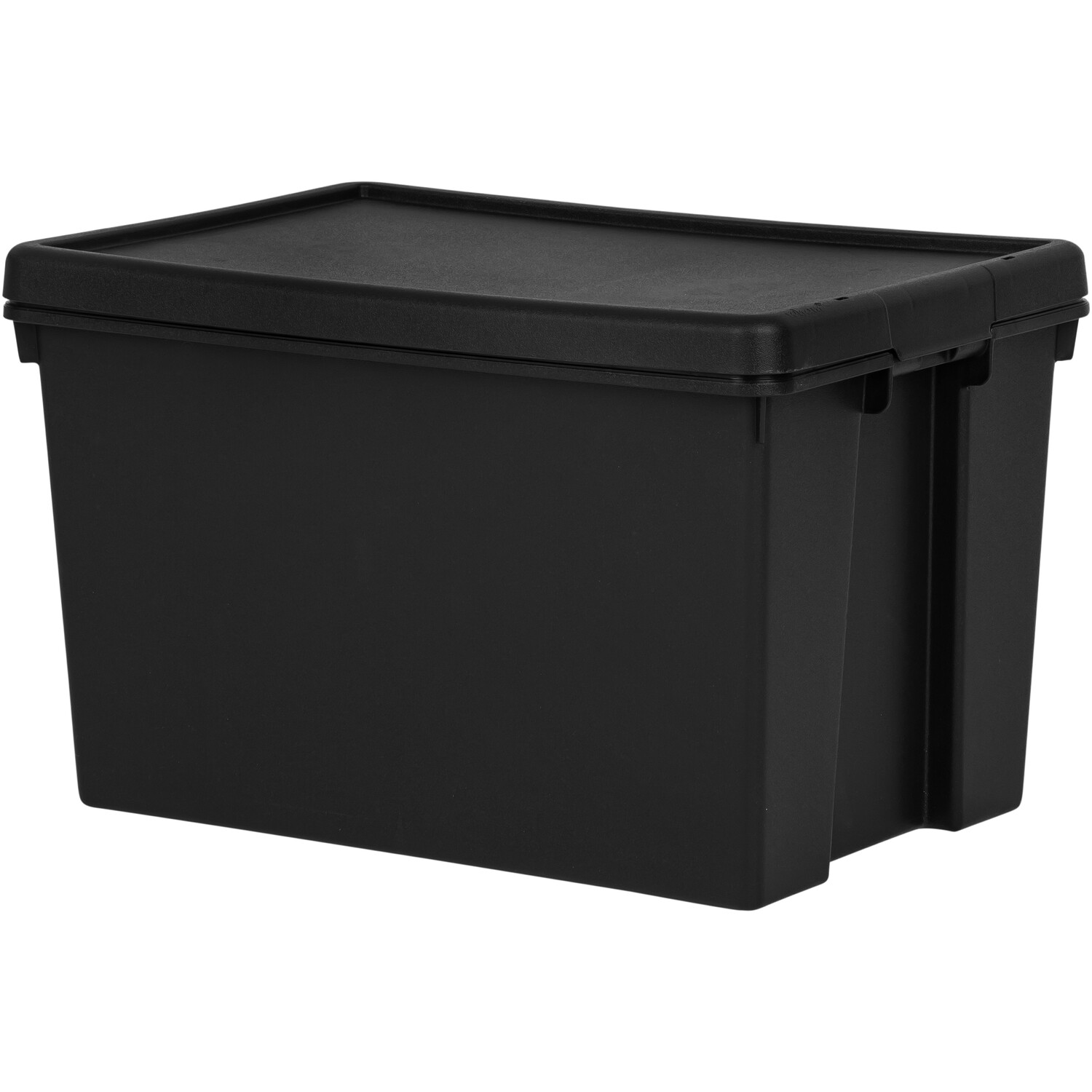 Wham Bam Recycled Plastic Box and Lid Black 62l Image