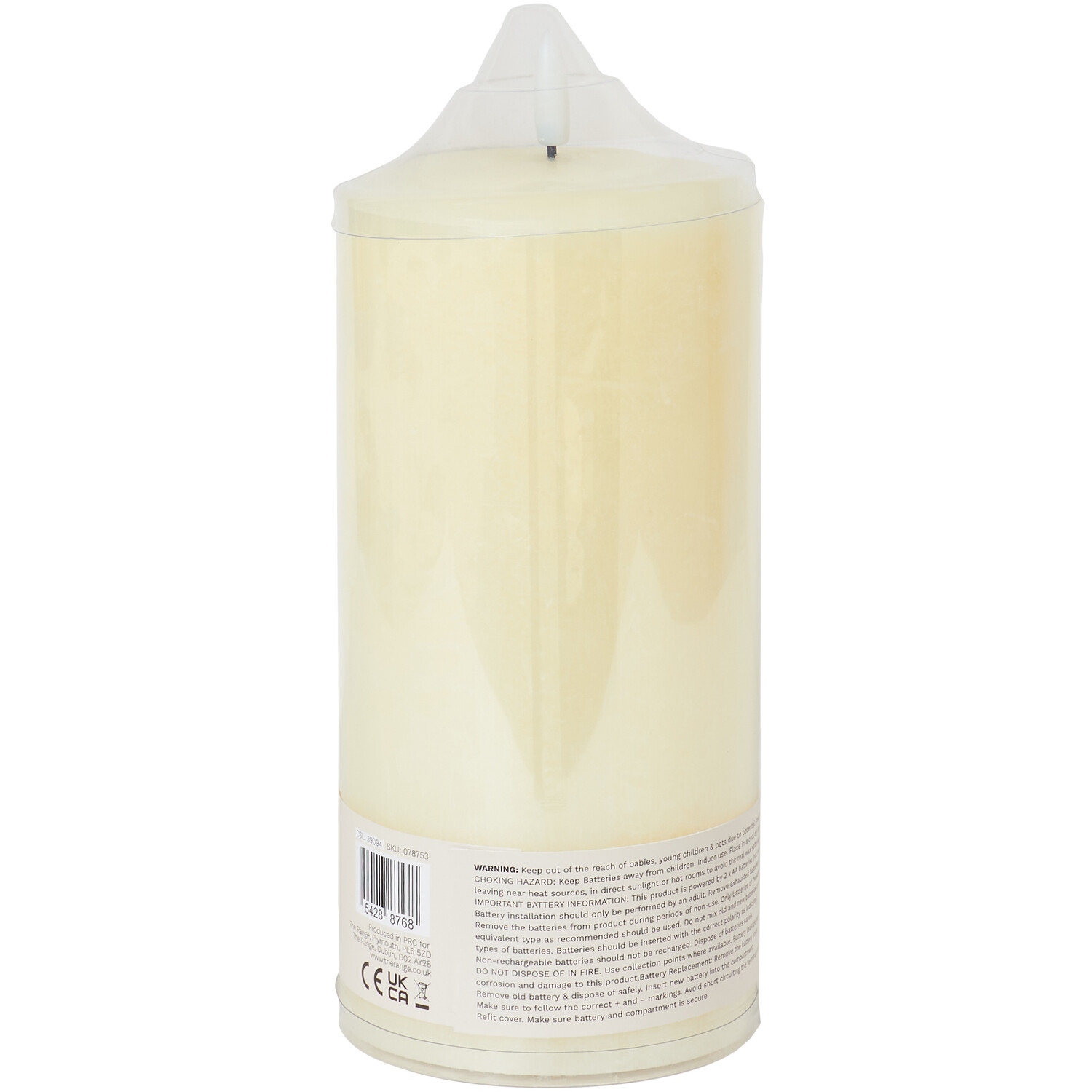 Domed LED Candle - Natural / 20cm Image 2