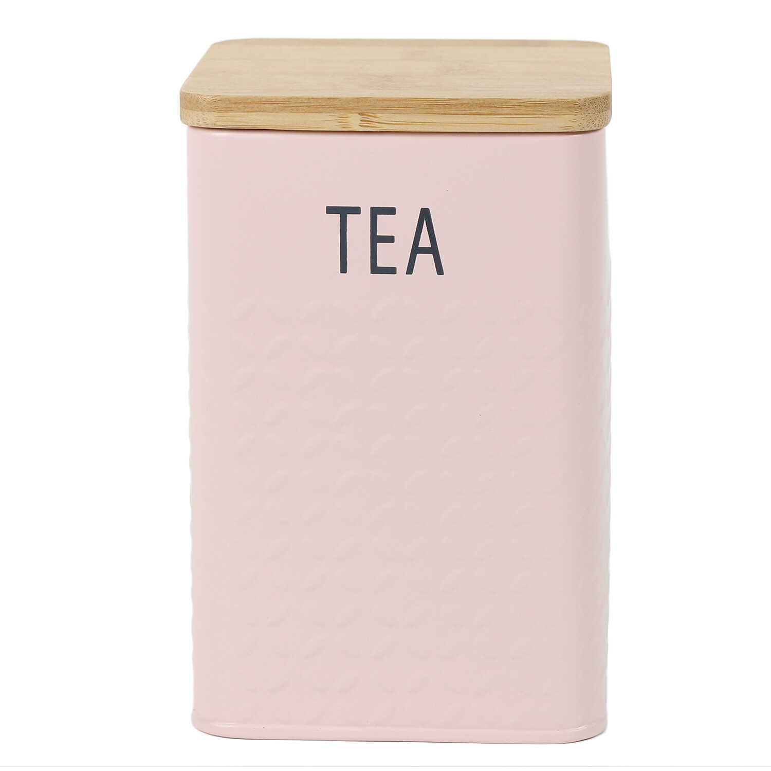 Embossed Kitchen Canister - Pink / Tea Image