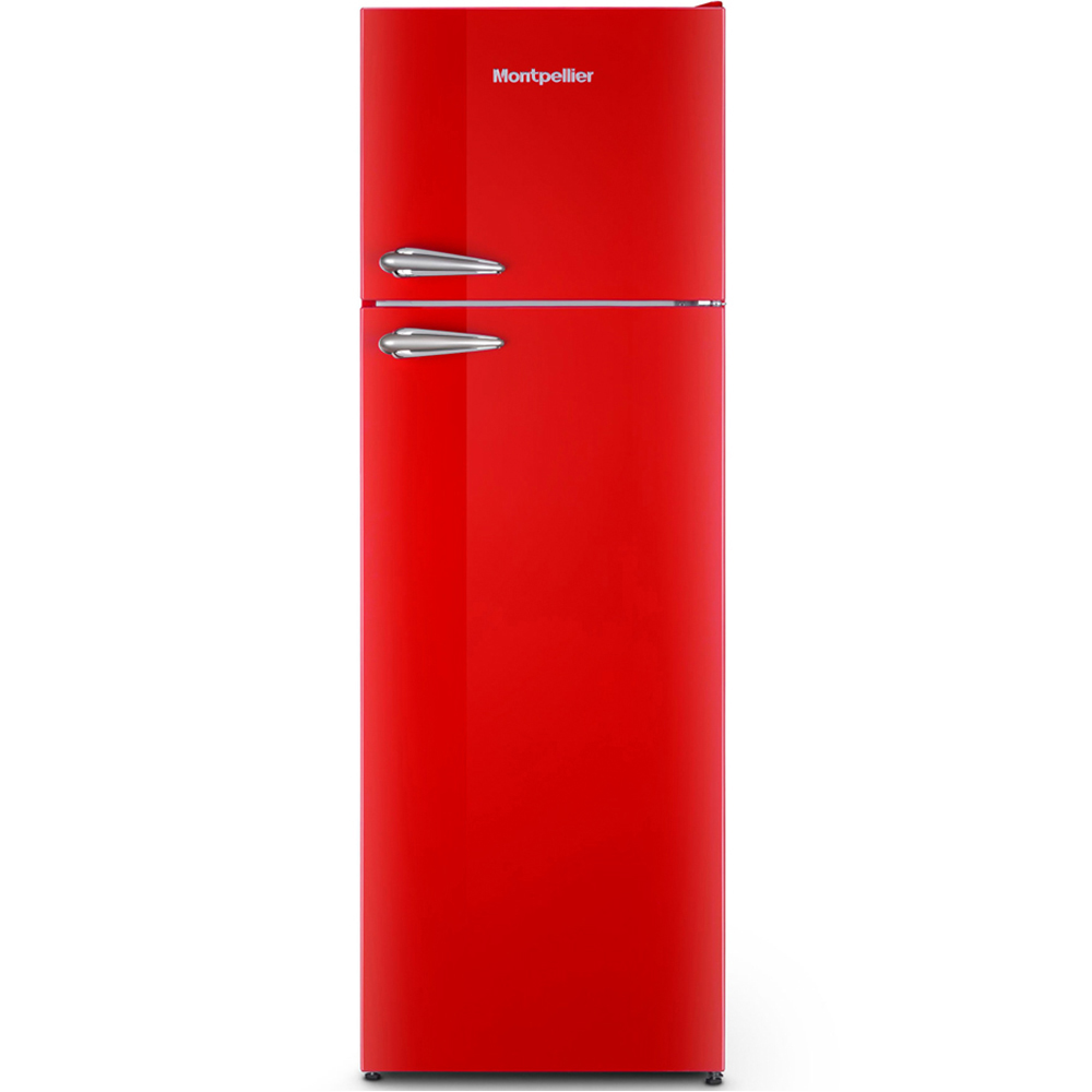 Montpellier MAB346ER Red Top Mount Retro 312L Fridge Freezer Image 3