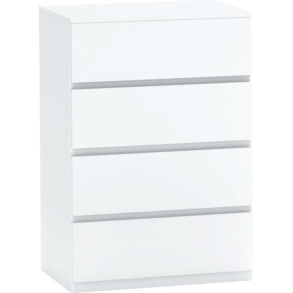 Portland 4 Drawer White Chest of Drawers Image 2